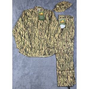 Made 2 Deceive 3‎ Piece Set Mens L M2D Hunting Grass Camouflage Waterfowl Marsh